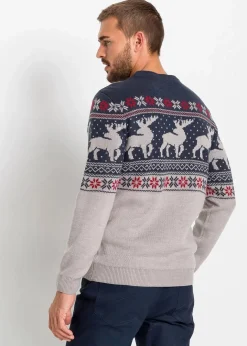 Herren bonprix Pullover & Strickjacken|Große Größen|Norweger-Pullover