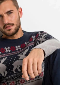 Herren bonprix Pullover & Strickjacken|Große Größen|Norweger-Pullover