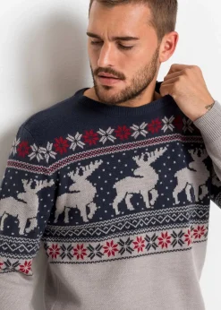 Herren bonprix Pullover & Strickjacken|Große Größen|Norweger-Pullover