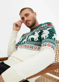 Herren bonprix Große Größen|Pullover & Strickjacken|Norweger-Pullover