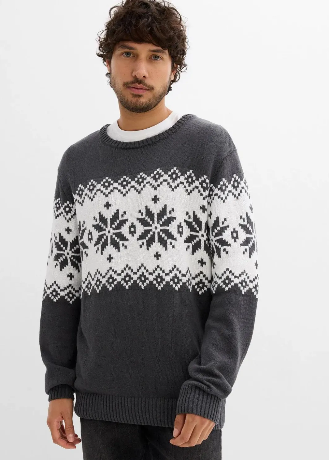 Discount Norweger-Pullover aus reiner Baumwolle Herren Große Größen|Pullover & Strickjacken