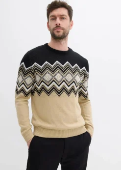Hot Norweger-Pullover aus weichem Baumwollmix Herren Große Größen|Pullover & Strickjacken