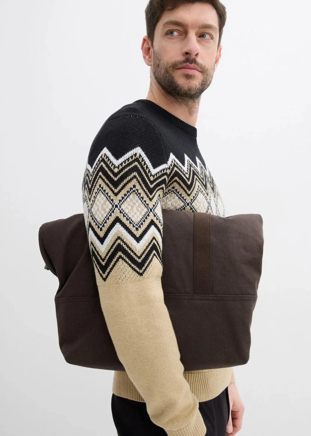 Hot Norweger-Pullover aus weichem Baumwollmix Herren Große Größen|Pullover & Strickjacken
