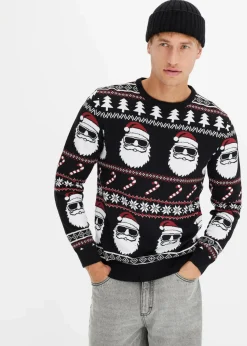 Norweger-Pullover mit recycelter Baumwolle Herren Pullover & Strickjacken|Große Größen