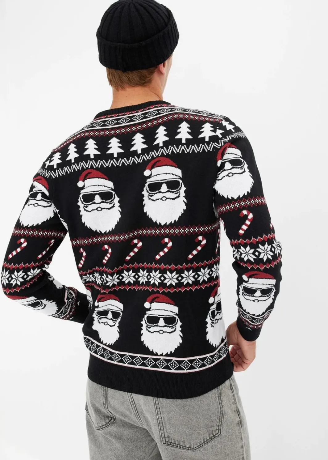 Norweger-Pullover mit recycelter Baumwolle Herren Pullover & Strickjacken|Große Größen