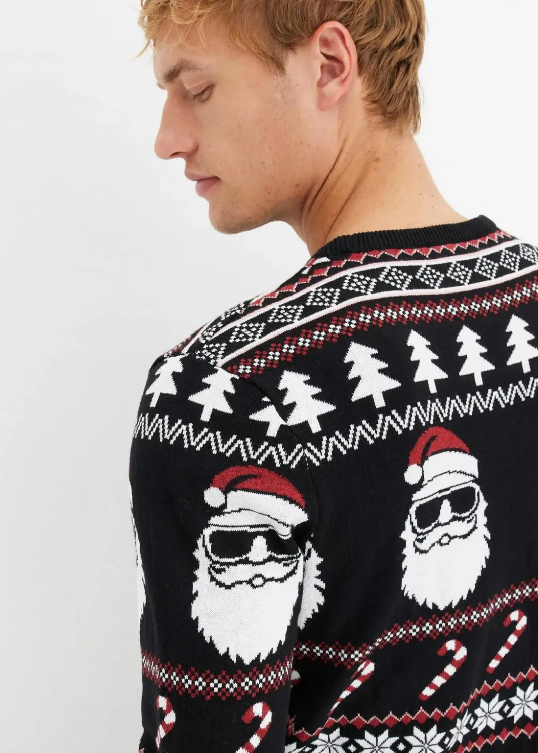 Norweger-Pullover mit recycelter Baumwolle Herren Pullover & Strickjacken|Große Größen