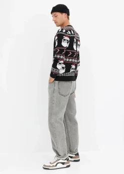 Norweger-Pullover mit recycelter Baumwolle Herren Pullover & Strickjacken|Große Größen