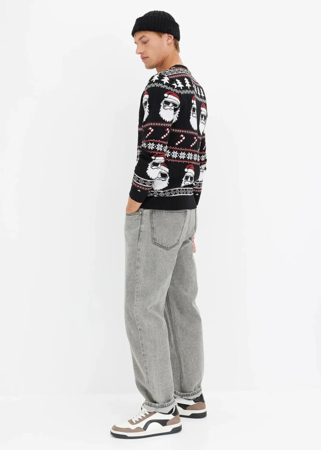 Norweger-Pullover mit recycelter Baumwolle Herren Pullover & Strickjacken|Große Größen