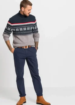 Herren bonprix Große Größen|Pullover & Strickjacken|Norweger-Pullover mit Rollkragen