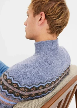 Best Norweger-Pullover mit Stehkragen Herren Große Größen|Pullover & Strickjacken