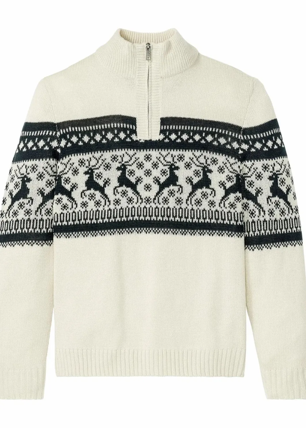 Clearance Norweger-Pullover mit Troyerkragen Herren Große Größen|Pullover & Strickjacken