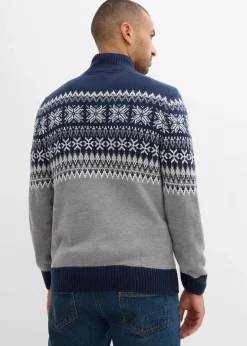 Online Norweger-Pullover mit Troyerkragen Herren Große Größen|Pullover & Strickjacken
