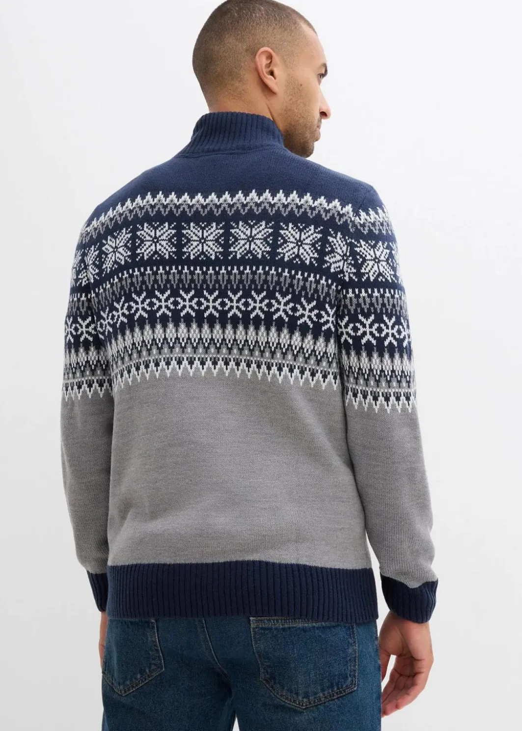Online Norweger-Pullover mit Troyerkragen Herren Große Größen|Pullover & Strickjacken