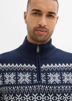 Online Norweger-Pullover mit Troyerkragen Herren Große Größen|Pullover & Strickjacken