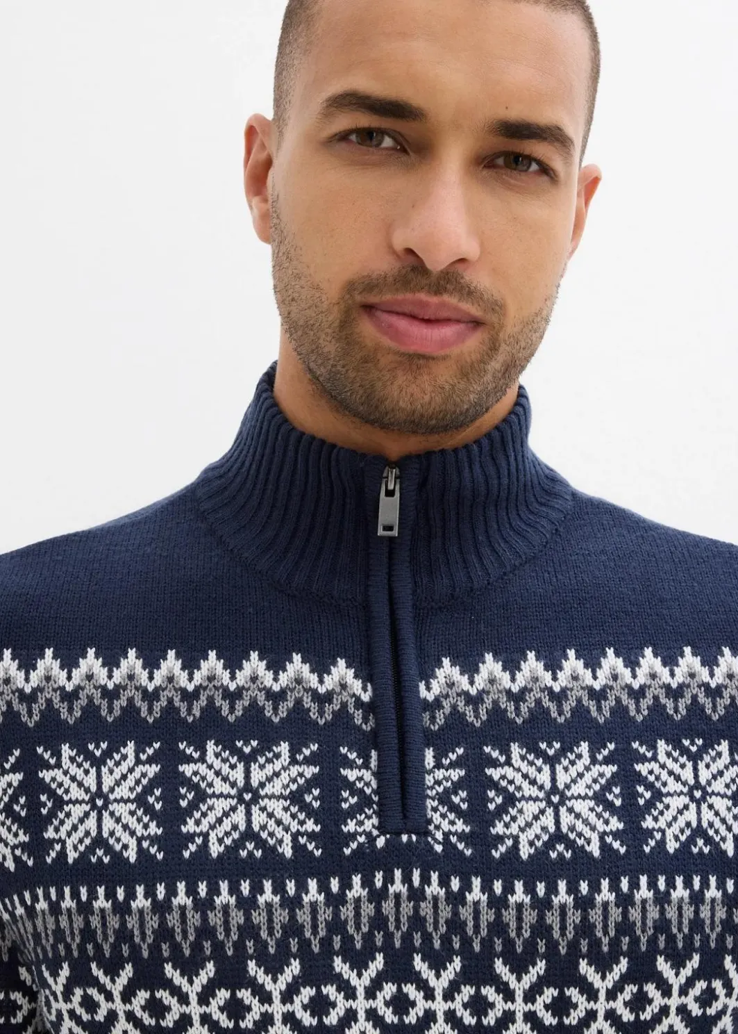 Online Norweger-Pullover mit Troyerkragen Herren Große Größen|Pullover & Strickjacken
