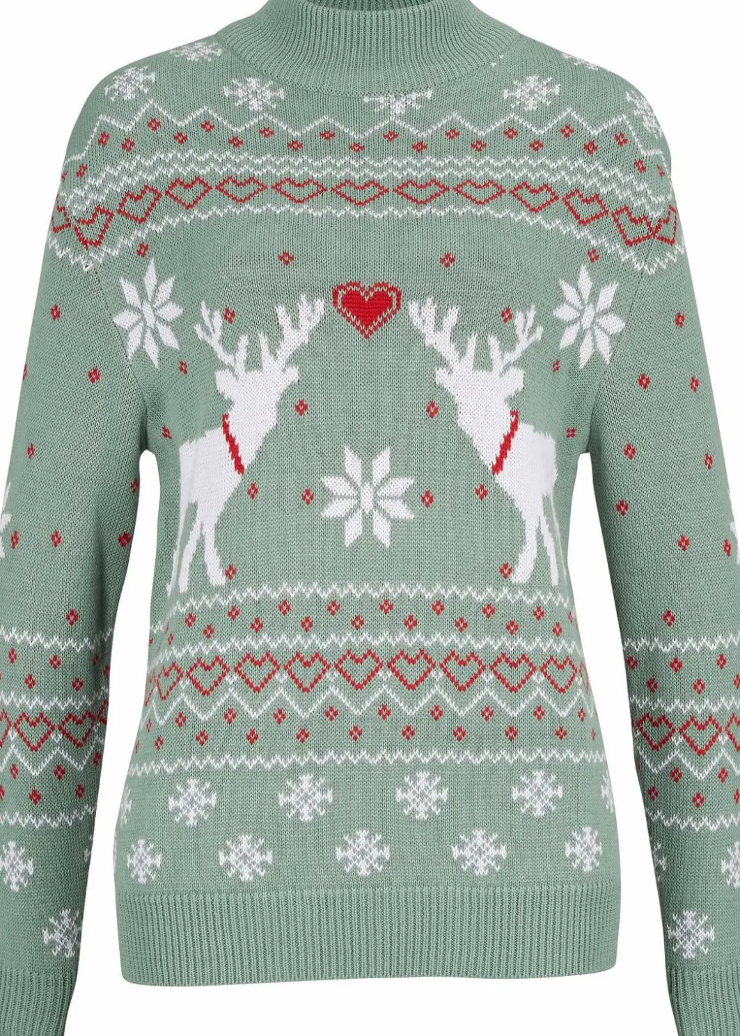 Damen bonprix Bekleidung·Umstandsmode|Bekleidung·Jeans|Norweger-Pullover mit Turtleneck