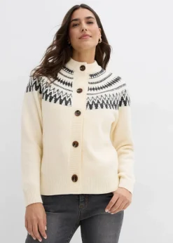 New Norweger-Strickjacke Damen Bekleidung·Jeans|Nachhaltigere Materialien