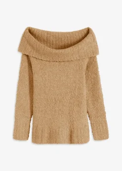 New Off Shoulder Pullover Damen Bekleidung·Jeans|Pullover & Strickjacken