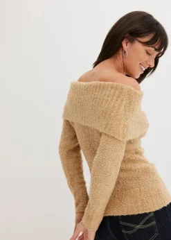 New Off Shoulder Pullover Damen Bekleidung·Jeans|Pullover & Strickjacken