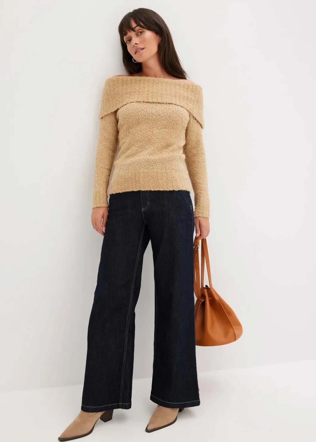 New Off Shoulder Pullover Damen Bekleidung·Jeans|Pullover & Strickjacken