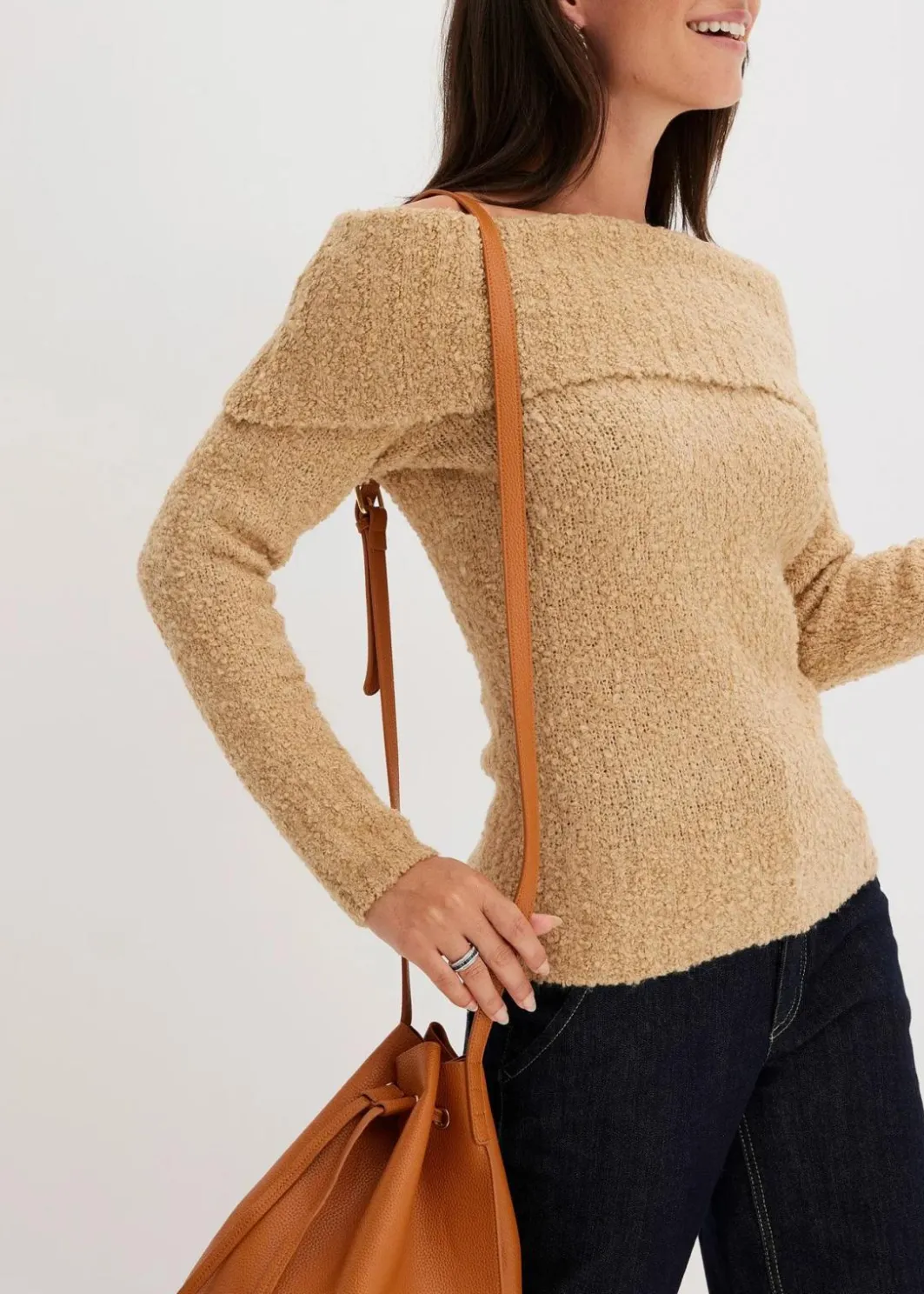 New Off Shoulder Pullover Damen Bekleidung·Jeans|Pullover & Strickjacken