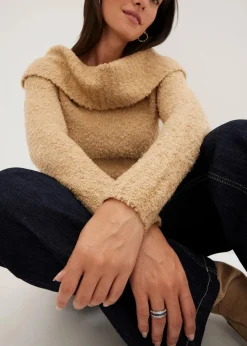 New Off Shoulder Pullover Damen Bekleidung·Jeans|Pullover & Strickjacken