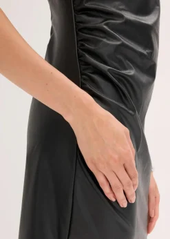 New Offshoulder Minikleid in Lederimitat Damen Kleider
