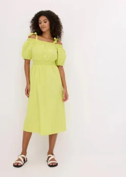 Best Off-Shoulder-Kleid aus reiner Bio-Baumwolle Damen Kleider|Bekleidung·Pullover & Strickjacken