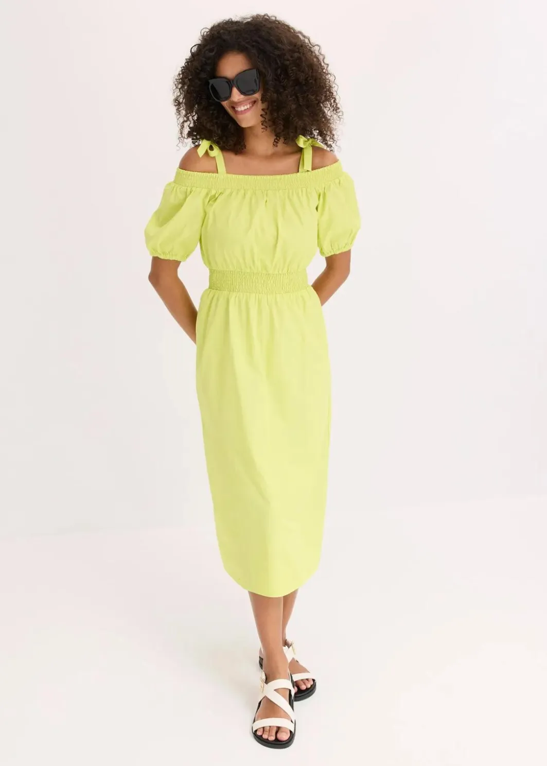 Best Off-Shoulder-Kleid aus reiner Bio-Baumwolle Damen Kleider|Bekleidung·Pullover & Strickjacken