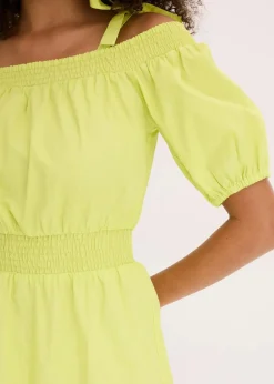 Best Off-Shoulder-Kleid aus reiner Bio-Baumwolle Damen Kleider|Bekleidung·Pullover & Strickjacken