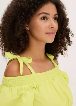 Best Off-Shoulder-Kleid aus reiner Bio-Baumwolle Damen Kleider|Bekleidung·Pullover & Strickjacken