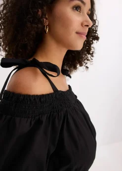 Damen bonprix Bekleidung·Pullover & Strickjacken|Kleider|Off-Shoulder-Kleid aus reiner Bio-Baumwolle
