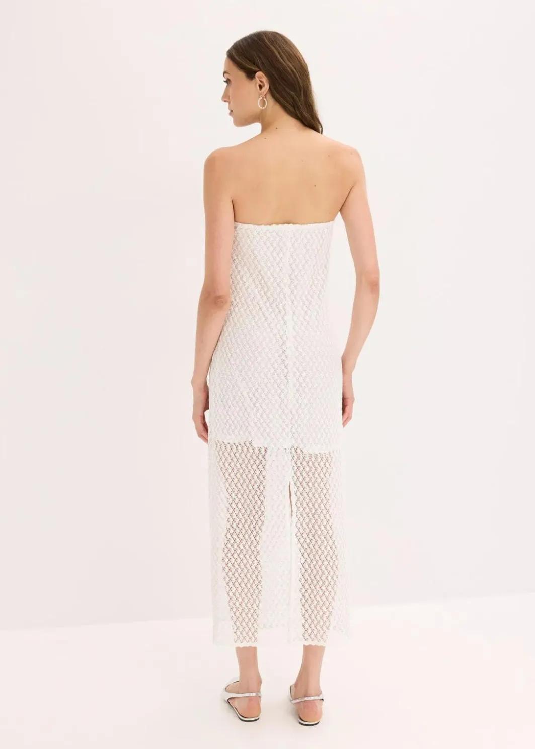 Damen bonprix Kleider|Off-Shoulder-Kleid mit Spitze