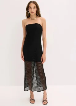 Damen bonprix Kleider|Off-Shoulder-Kleid mit Spitze
