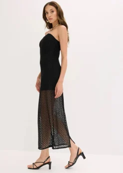 Damen bonprix Kleider|Off-Shoulder-Kleid mit Spitze