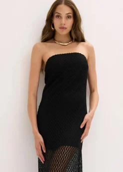 Damen bonprix Kleider|Off-Shoulder-Kleid mit Spitze