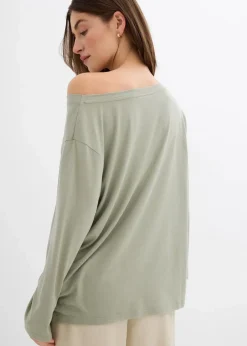 Outlet Off-Shoulder-Shirt aus softem Modal-Mix Damen Shirts & Tops