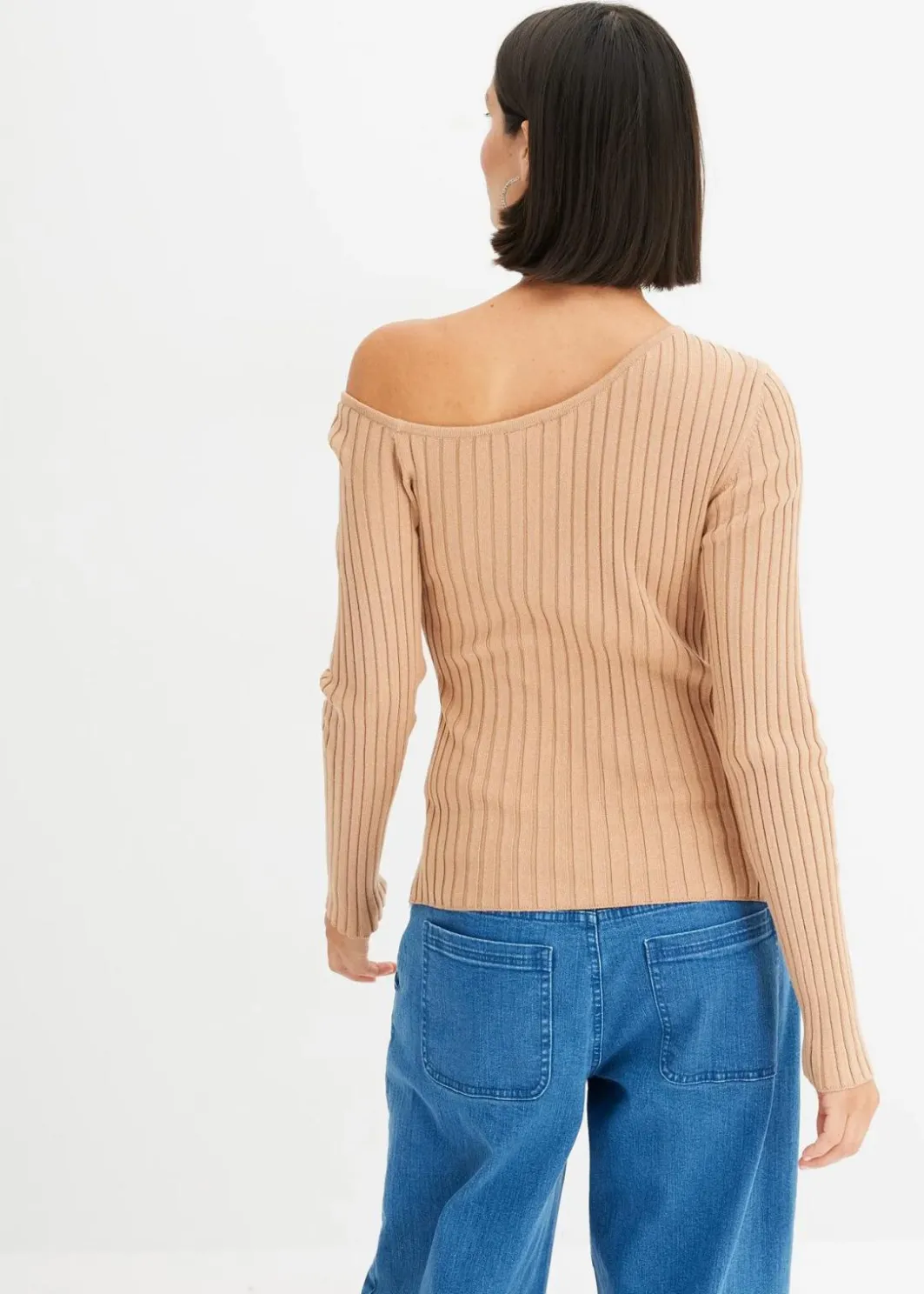 Online One Shoulder Rib-shirt Damen Bekleidung·Umstandsmode|Strickmode