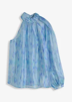 Damen bonprix Blusen & Tuniken|One-Shoulder Chiffonbluse mit leichter Transparenz