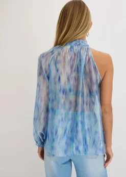 Damen bonprix Blusen & Tuniken|One-Shoulder Chiffonbluse mit leichter Transparenz