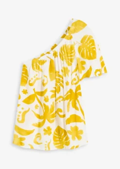 Damen bonprix Bekleidung·Jacken & Mäntel|Blusen & Tuniken|One-Shoulder-Bluse aus strukturierter Viskose