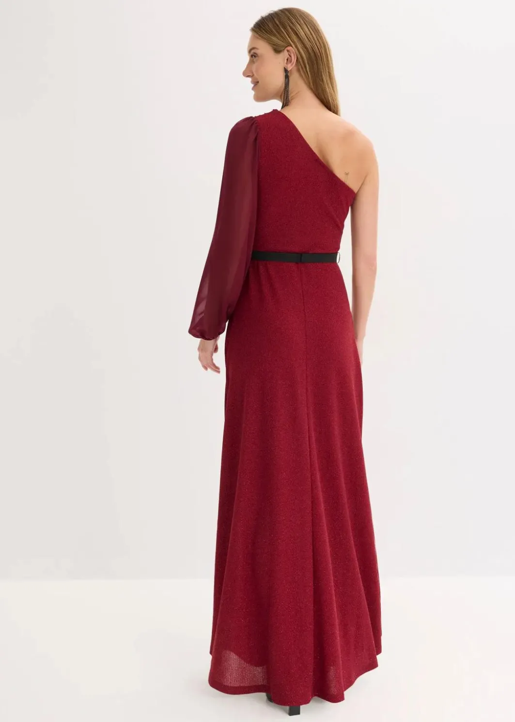 Clearance One-Shoulder-Kleid mit Glitzer Damen Bekleidung·Pullover & Strickjacken|Festliche Mode
