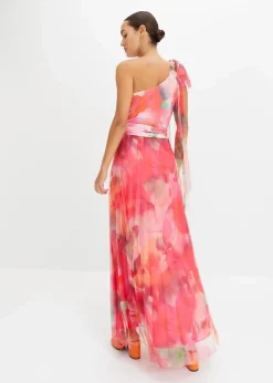 One-Shoulder-Kleid mit plissiertem Tüllrock Damen Bekleidung·Pullover & Strickjacken|Kleider