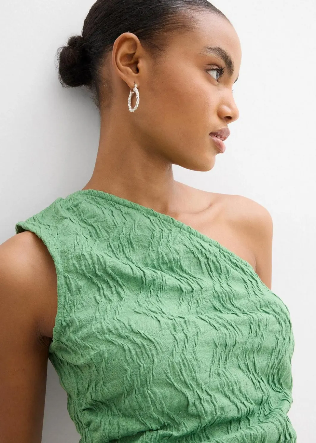 Damen bonprix Shirts & Tops|One-Shoulder-Top in Struktur Optik