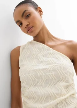 Sale One-Shoulder-Top in Struktur Optik Damen Shirts & Tops