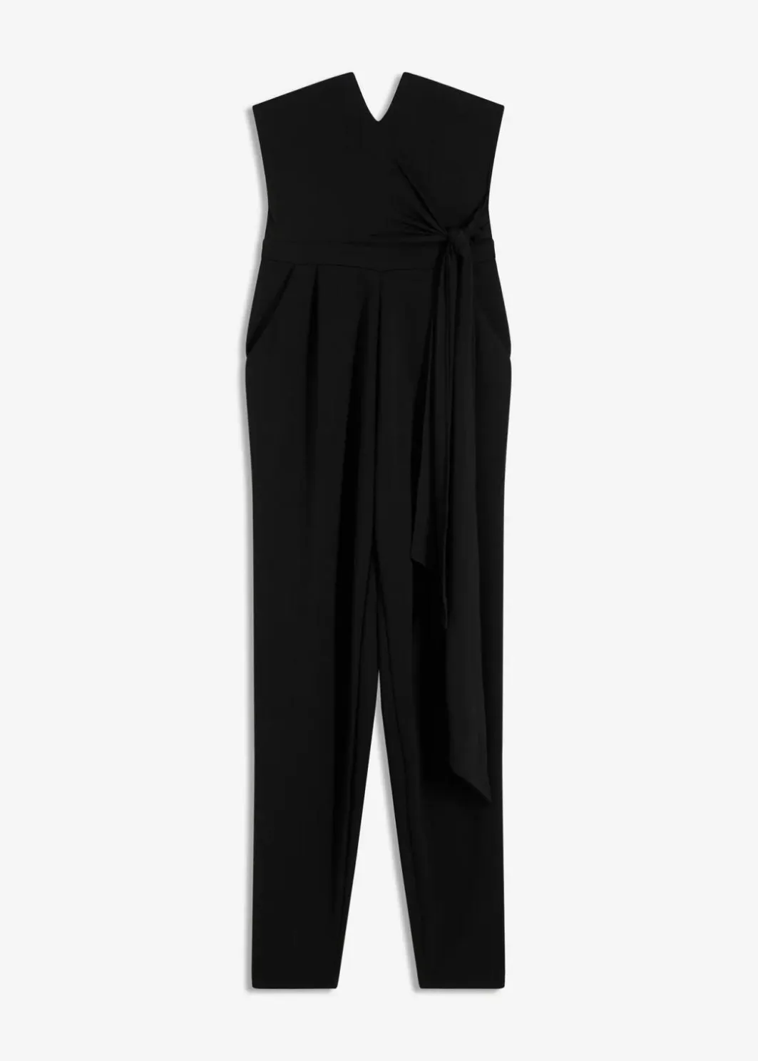 Damen bonprix Festliche Mode|Jumpsuits|Overall mit Bustier-Ausschnitt und Binde-Detail
