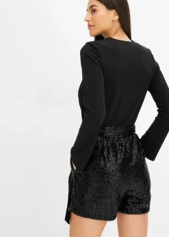 Sale Overall mit Pailletten Damen Jumpsuits|Kurzgrößen
