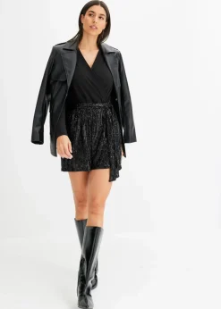Sale Overall mit Pailletten Damen Jumpsuits|Kurzgrößen