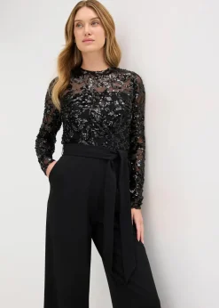 Discount Overall mit Paillettenstickerei Damen Bekleidung·Homewear|Festliche Mode