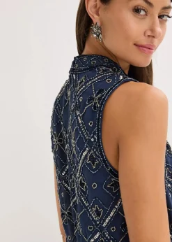 Damen bonprix Bekleidung·Homewear|Festliche Mode|Overall mit Perlenstickerei
